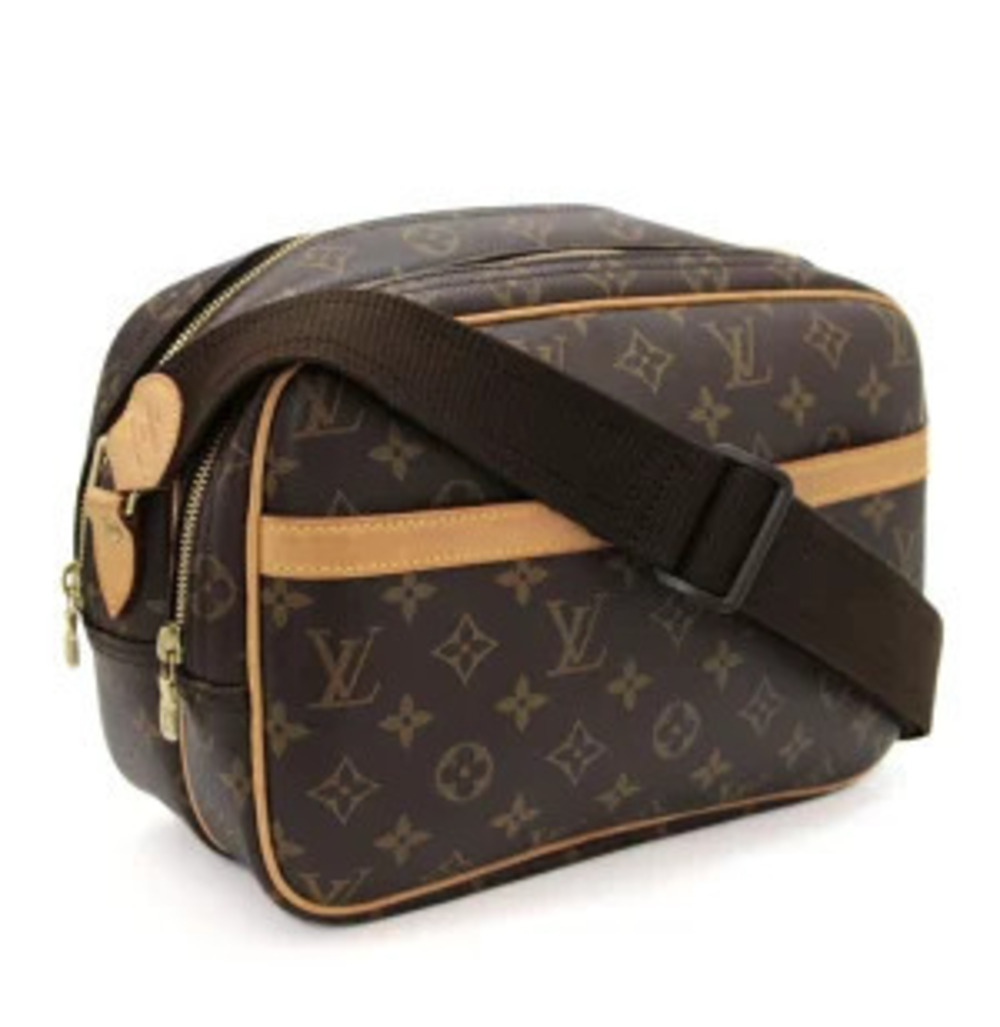 Louis Vuitton Monogram Bag Shoulder Reporter Brown